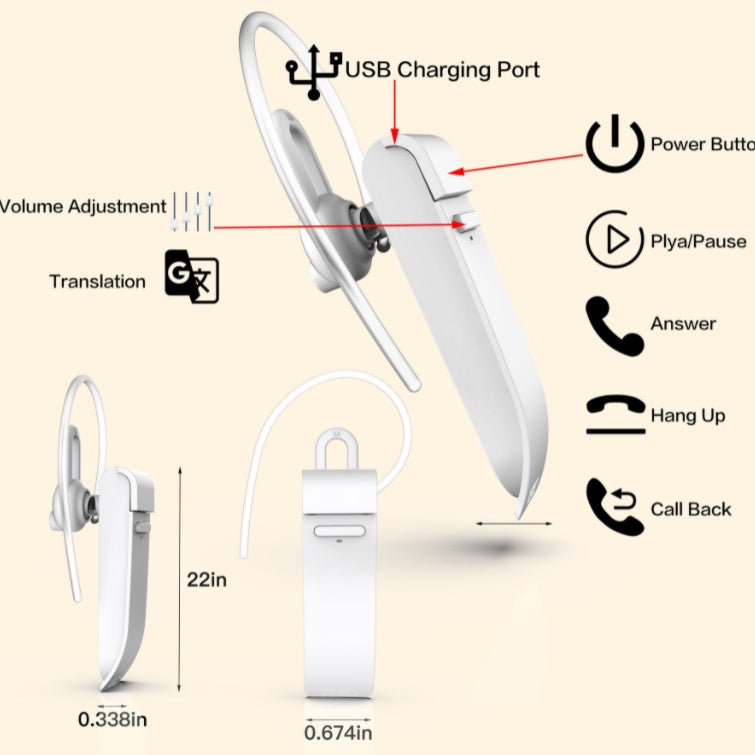 Language Translator Earbuds 25 Languages