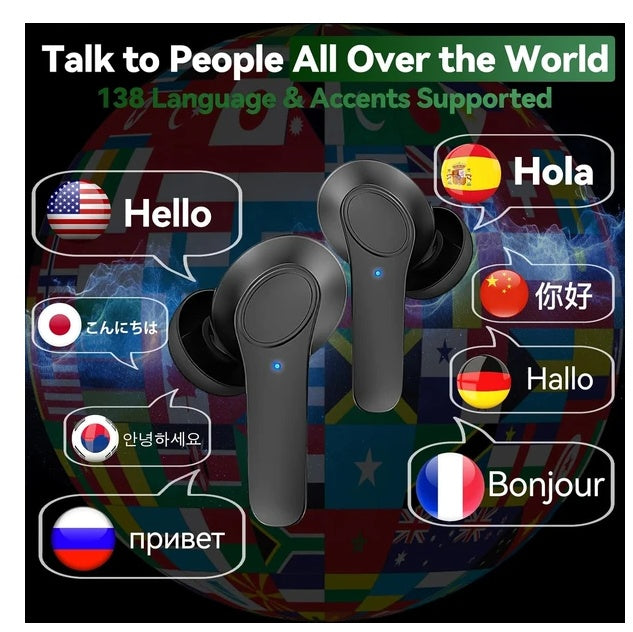 Translator Earbuds 144 Languages Real